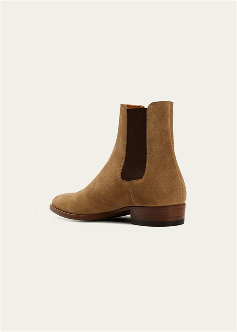 eddie suede ysl mens boot|Saint Laurent Eddie Suede Chelsea Boot .